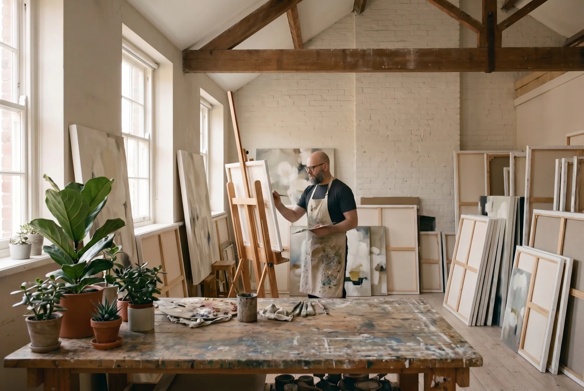 Hugo North's studio
